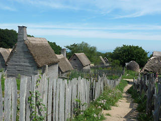 Plymoth Plantation in de VS, de bestemming van de Mayflower